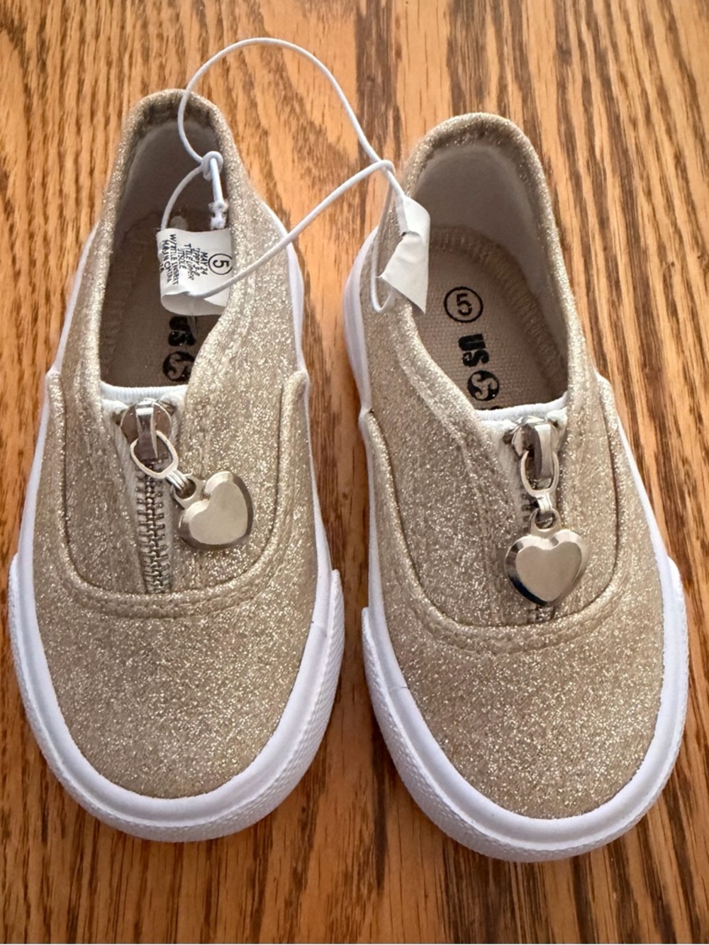 Kids Glitter Slip-On Shoes